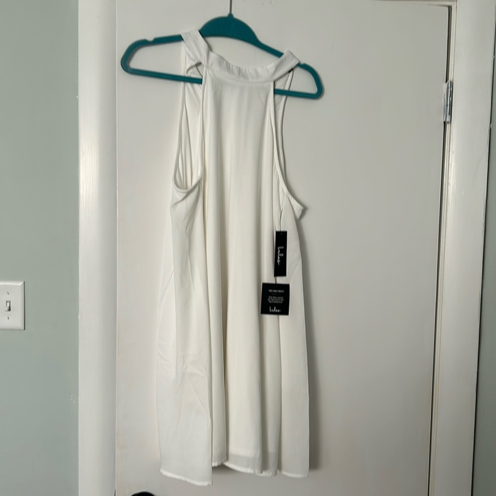 NWT lulus white halter dress